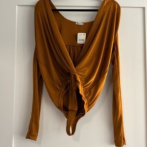 Free People Long sleeve bodysuit NWT
